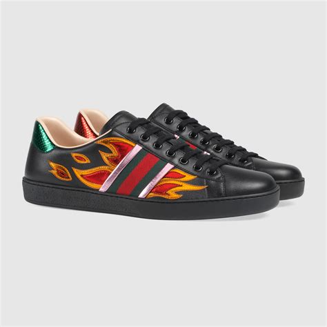 gucci ace flames replica|gucci ace shoes authentic.